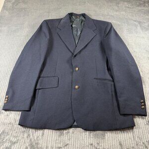 Vintage 70s Levis Panatela Mens Disco Blazer Sport Coat Navy Blue 42R